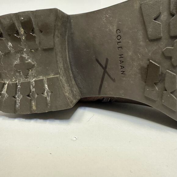 Cole Haan Brown Leather & Suede Knee-High Boots - Size 7 - Picture 5 of 10